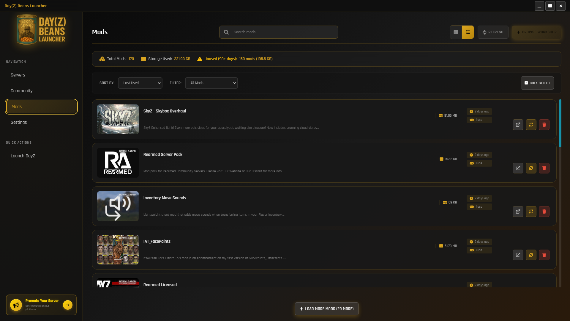 Day(Z) Beans Launcher - Mod Manager